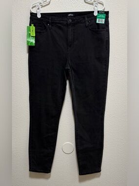 buffalo david bitton black high-rise stretch skinny jeans